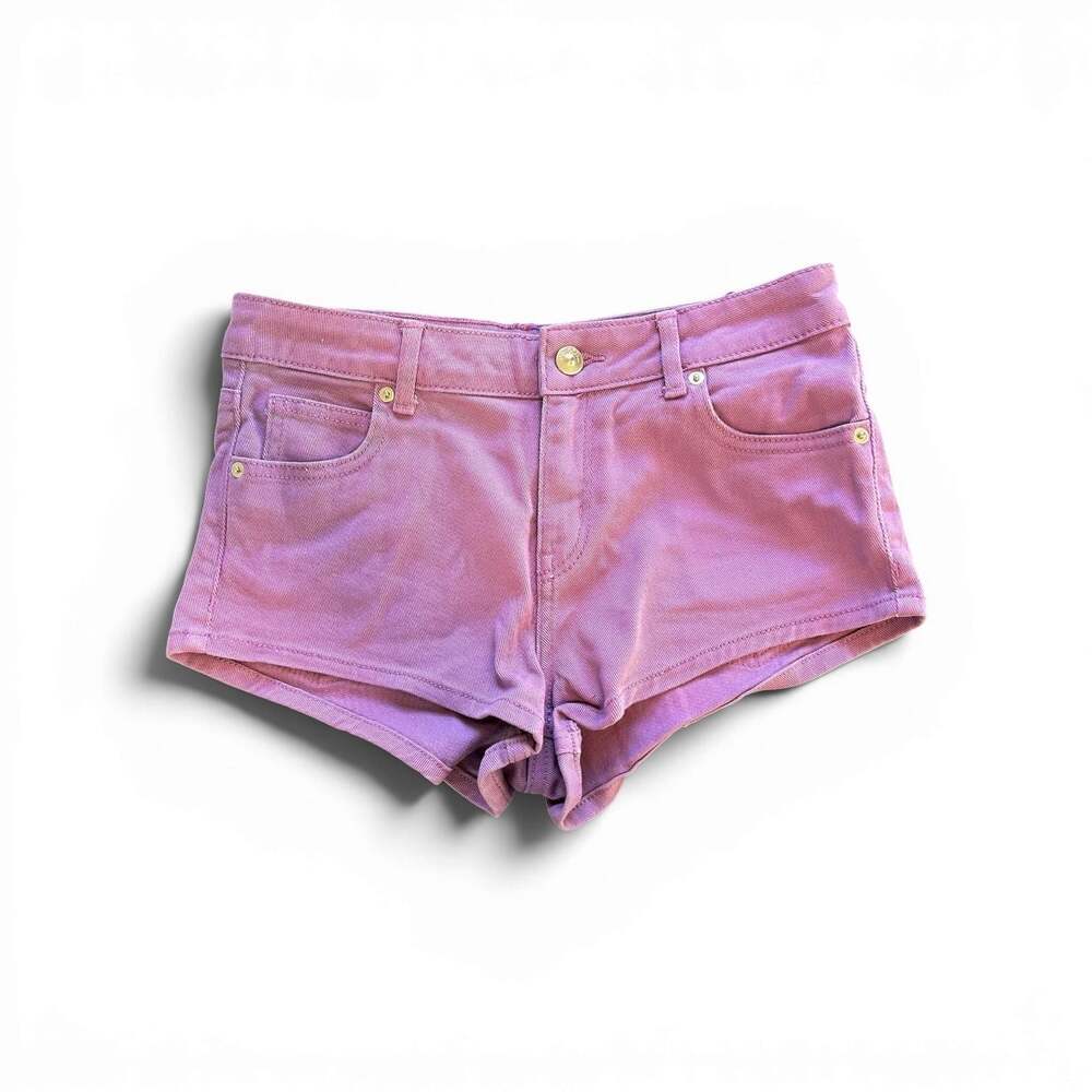 H&M Divided Purple Denim Mini Shorts Size 4